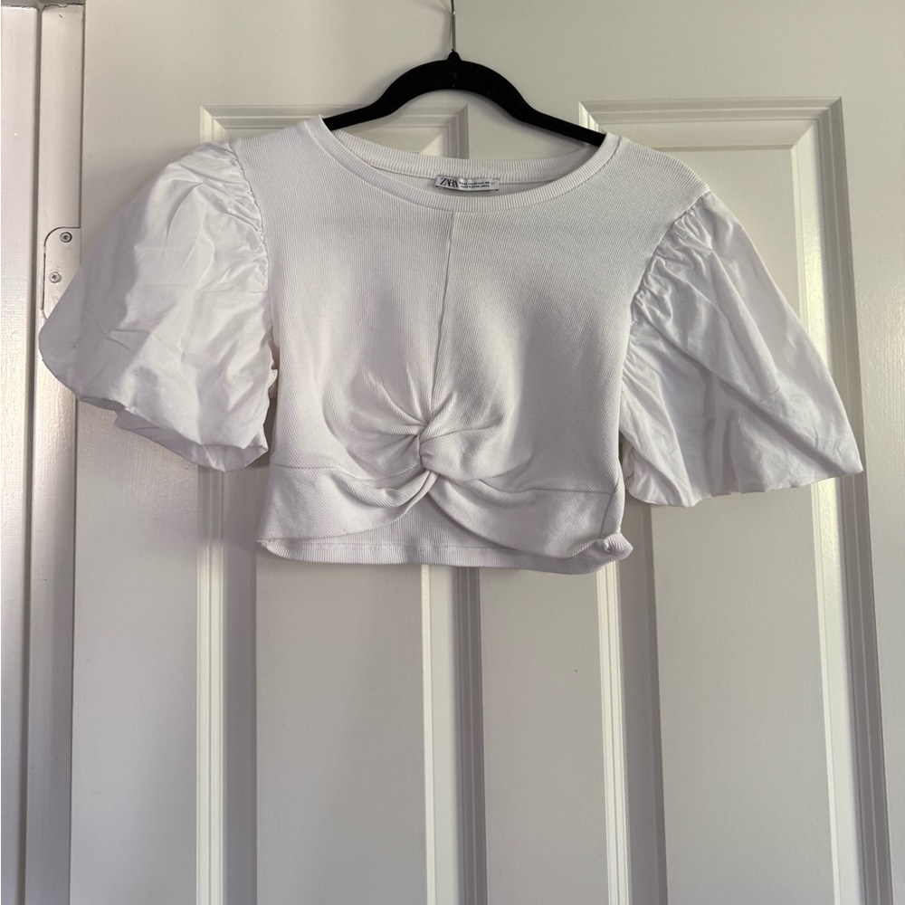 🤍✨Zara Cropped Balloon Tee✨🤍